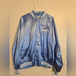 Vintage Soul City Sirens Roller Girls Team Bomber Jacket size Large Roller derby